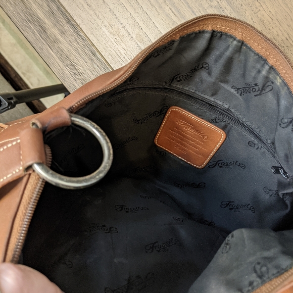 Fossil Brown Leather Shoulder Bag - Picture 4 of 9